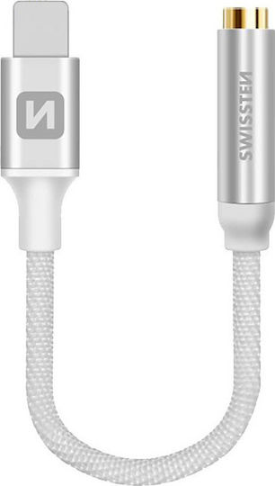 Swissten Μετατροπέας USB-C male σε 3.5mm female Ασημί 1τμχ 73501302