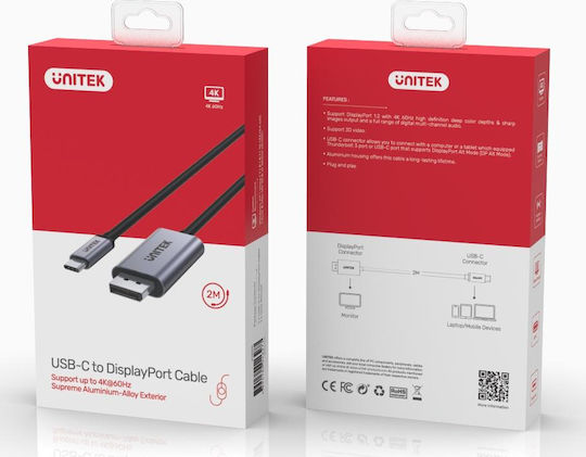 Unitek Μετατροπέας USB-C male σε DisplayPort male 1τμχ V1409A