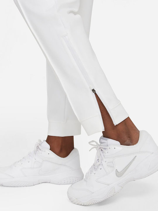 Court Dri-FIT Hohe Taille Jogginghose mit Gummizug Weiß