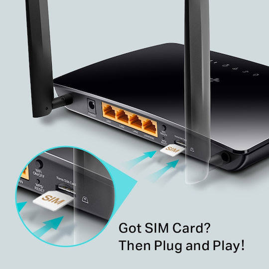 TP-LINK TL-MR6400 v5.20 Wireless 4G Router Wi‑Fi 4 with 3 Ports