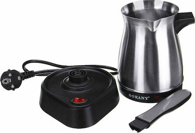 Sokany SK-214 Ηλεκτρικό Μπρίκι 600W με Χωρητικότητα 500ml Inox