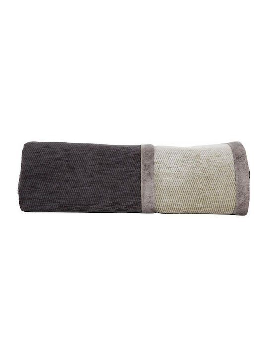 Nef-Nef Homeware New Tanger Ριχτάρι Πολυθρόνας Δύο 'Οψεων 180x180εκ. Anthracite / Beige