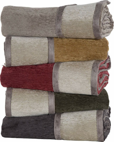 Nef-Nef Homeware New Tanger Armchair Throw 2 Sides 180x180cm Beige Ecru