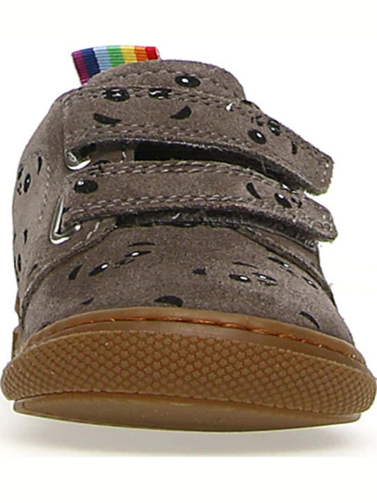 High Freedom Anatomical Suede Kids Boots with Velcro Gray