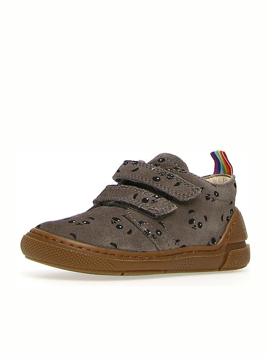 High Freedom Anatomical Suede Kids Boots with Velcro Gray