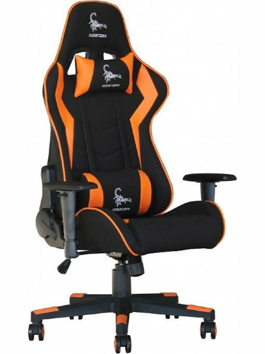 Gembird Scorpion Fabric Gaming Chair with Adjustable Arms Orange