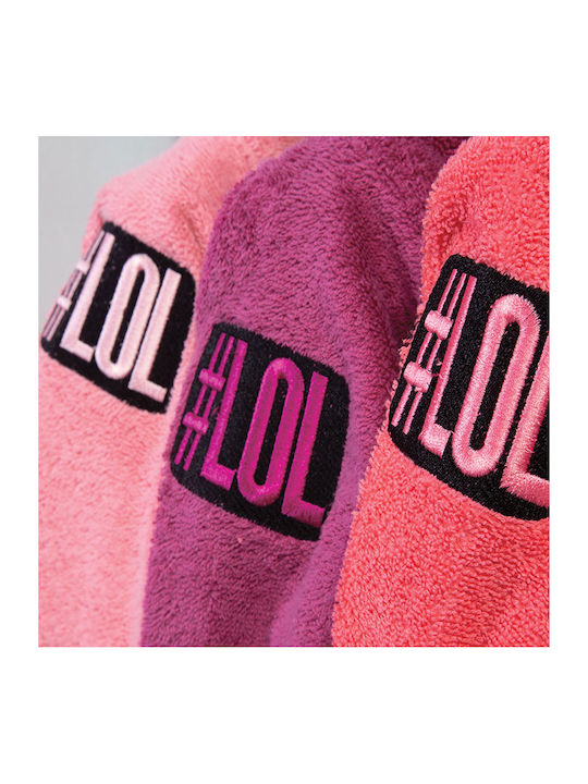 Nef-Nef Homeware Kids Hooded Bathrobe Junior Kids-21 Coral 029126