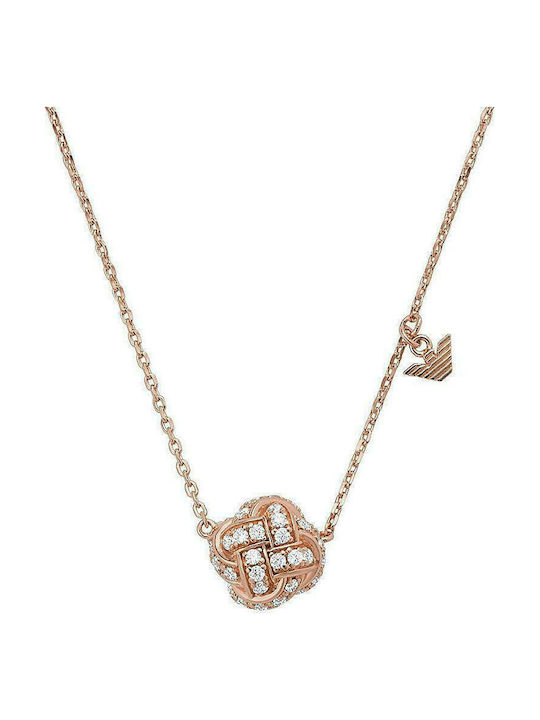 Emporio Armani Necklace from Gold Plated Silver with Zircon