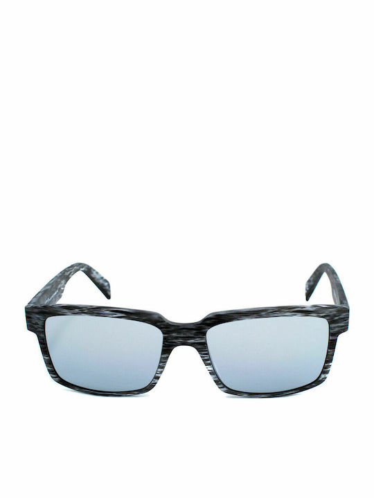 Italia Independent Men's Sunglasses with Black Plastic Frame and Gray Lens 0910.BHS.077