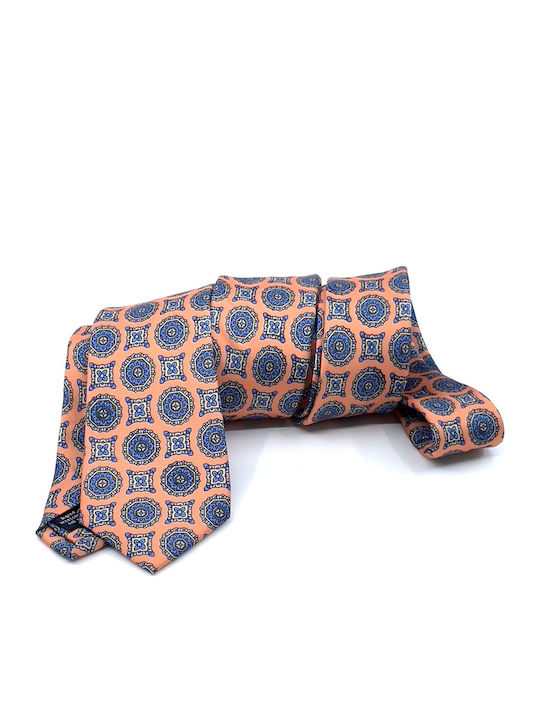 Legend Accessories Silk Men's Tie Set Printed Orange