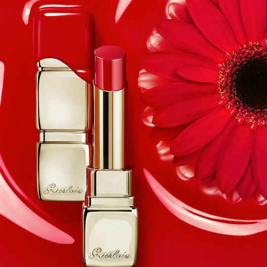Guerlain Kisskiss Shine Bloom Lipstick 729 Daisy Red 3.2g