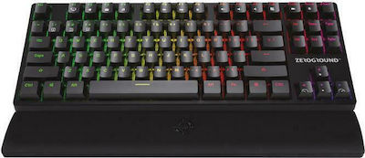 Zeroground KB-3100G Tonado Mini Gaming Mechanical Keyboard Tenkeyless with Outemu Red switches and RGB lighting (US English)
