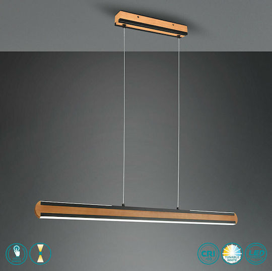 Trio Lighting Deacon Verstellbar Hängelampe Schwarz Schiene 110x6.5x150cm.