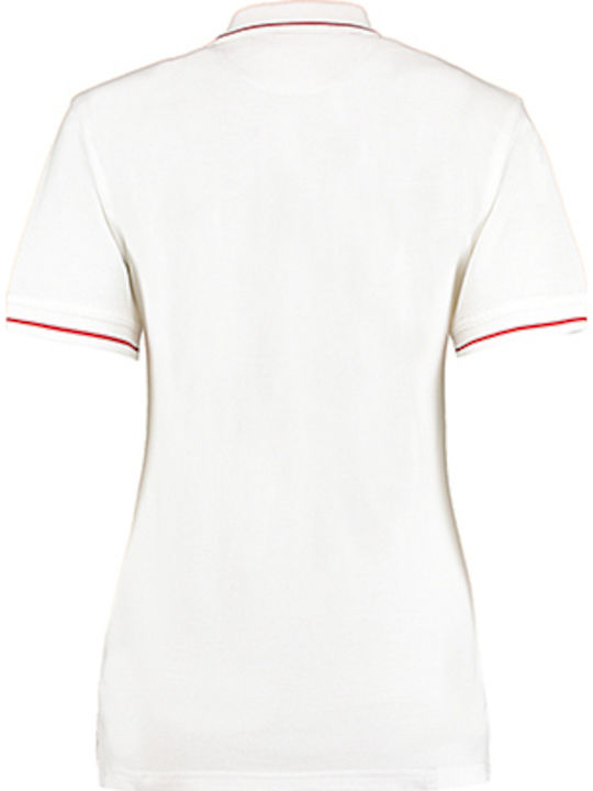 Kustom Kit Mellion KK706 Women's Short Sleeve Promotional Blouse White / Red