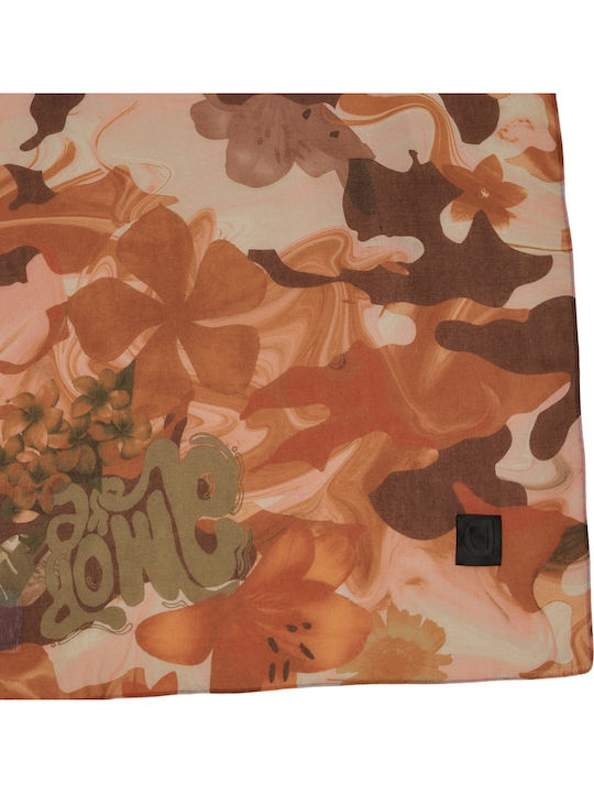 Desigual Camo Amore Γυναικείο Φουλάρι Καφέ