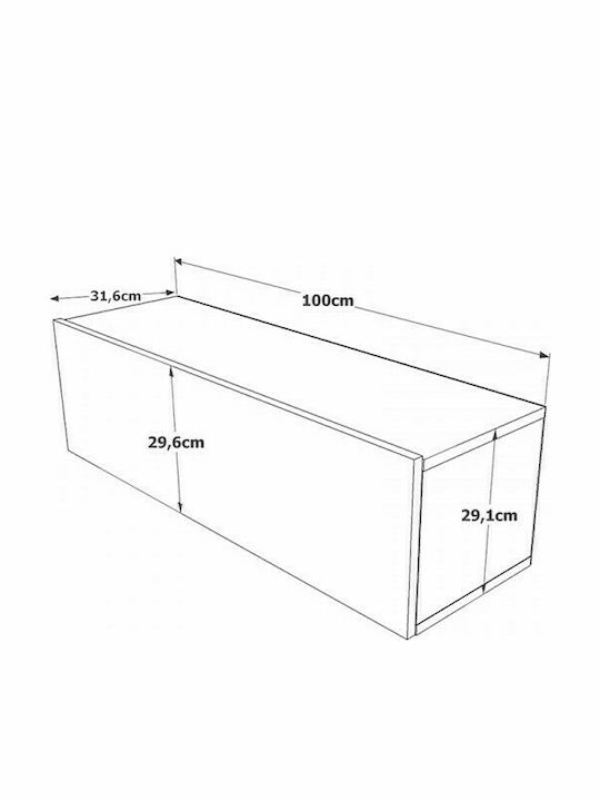TV Stand Serit White / Natural L100xD31.5xH29.5cm