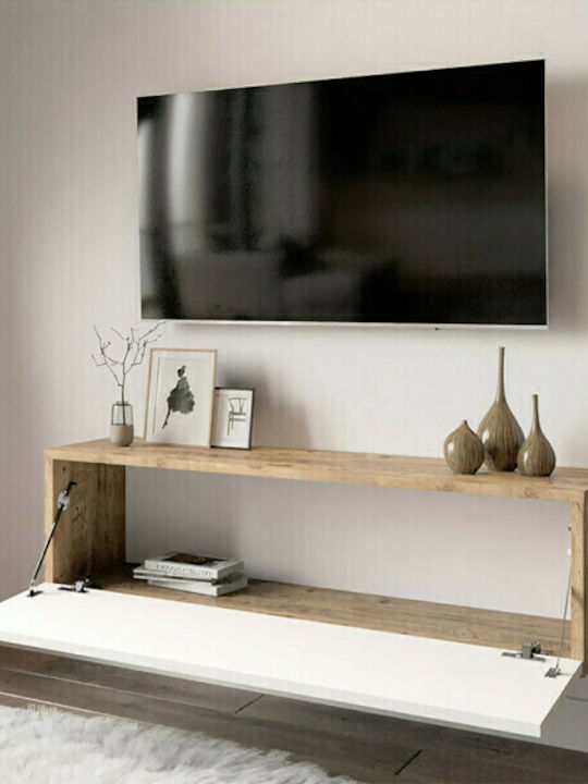 TV Stand Serit White / Natural L100xD31.5xH29.5cm