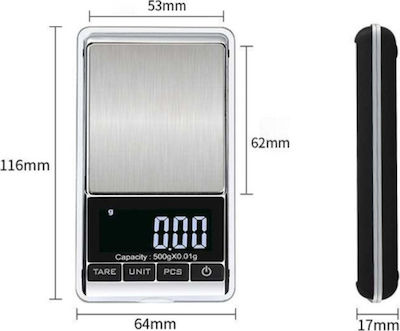 Q-D101 Andowl Electronic with Maximum Weight Capacity of 0.5kg and Division 0.01gr 81005FCK50SL