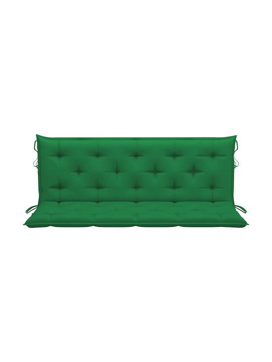 vidaXL Garden Swing Cushion with Backrest Green 150x50cm