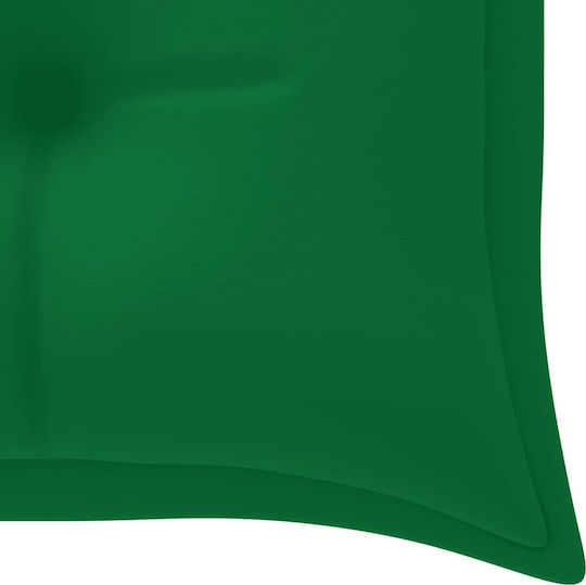 vidaXL Gartenstuhlkissen Mit Rückenlehne Grün 150x50cm