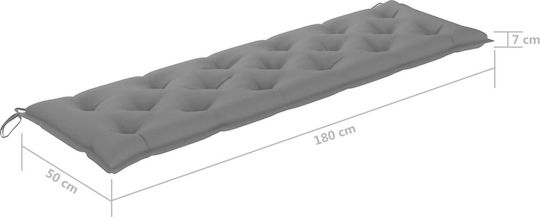 vidaXL Възглавница за Градинска Люлка Сив 180x50см. 315029