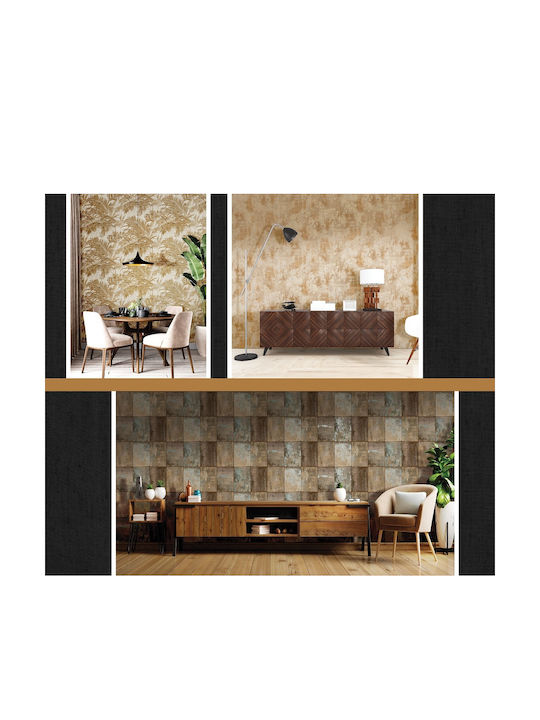 Wallpaper Vinyl Brown L1005xW53cm Washable