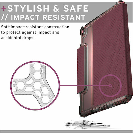 UAG U Lucent Flip Cover Durable Aubergine Rose for iPad Pro 2021 12.9"