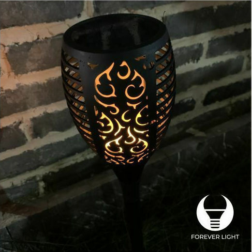 Forever Light Καρφωτό Ηλιακό Φωτιστικό Πυρσός 6.6W με Θερμό Λευκό Φως 3000K IP65