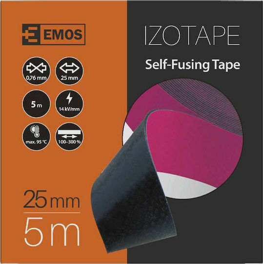 Emos Αυτοβουλκανιζόμενη Μονωτική Ταινία 25mm x 5m Κόκκινη