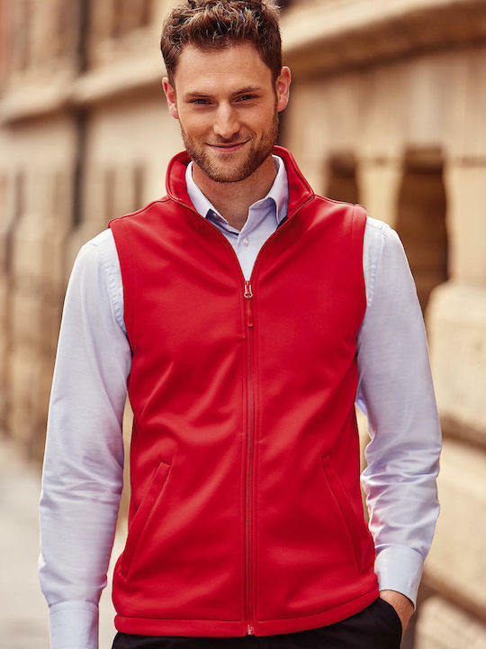 Russell Europe Αμάνικο Μπουφάν Softshell Αδιάβροχο και Αντιανεμικό Κόκκινο