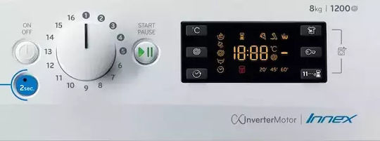 Indesit BWE 81285X W EE N Πλυντήριο Ρούχων 8kg 1200 Στροφών Water Balance Plus F163709