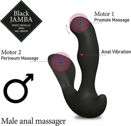 Feelztoys Jamba Πρωκτικός Δονητής με Δυνατότητα Ασύρματης Λειτουργίας Μαύρος 12.2cm