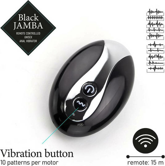 Feelztoys Jamba Πρωκτικός Δονητής με Δυνατότητα Ασύρματης Λειτουργίας Μαύρος 12.2cm