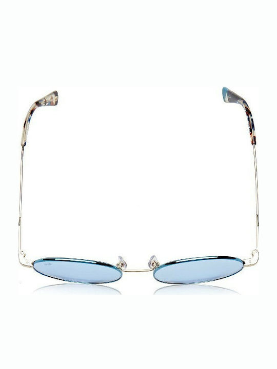 Web Women's Sunglasses with Blue Metal Frame and Light Blue Lens WE0254 32V