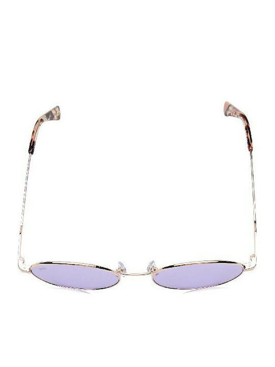 Web Women's Sunglasses with Rose Gold Metal Frame and Purple Lens WE0255S 33Y