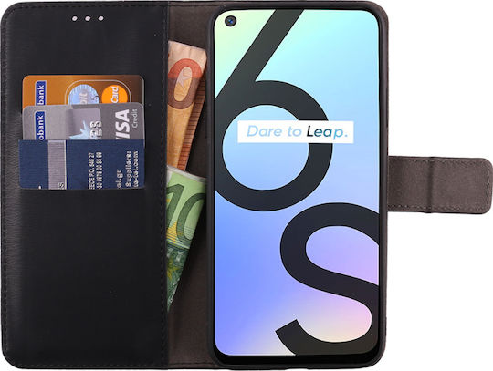 Volte-Tel Brieftasche Synthetisches Leder Schwarz (Realme 6 / 6s)