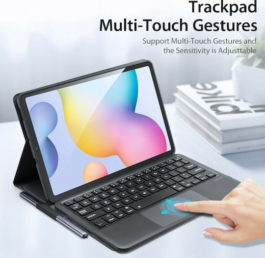 Dux Ducis Touchpad Flip Cover with Keyboard in English US Black (Galaxy Tab S6 Lite 10.4)