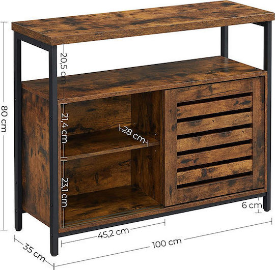 Sideboard Wooden Coffee 100x35x80cm