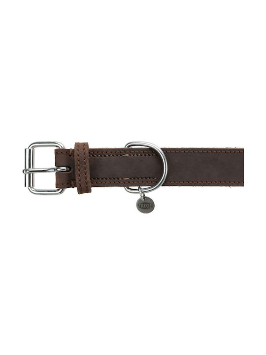 Trixie Rustic Dog Collar Leather in Brown color Collar 57-66cm 30mm L/XL Dark Large / XLarge