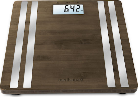 Medisana BS 552 Bamboo Smart Ζυγαριά 150kg με Λιπομετρητή & Bluetooth Καφέ
