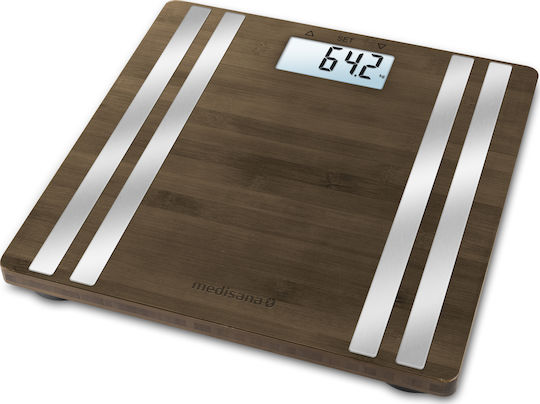 Medisana BS 552 Bamboo Smart Bathroom Scale with Body Fat Counter & Bluetooth Brown