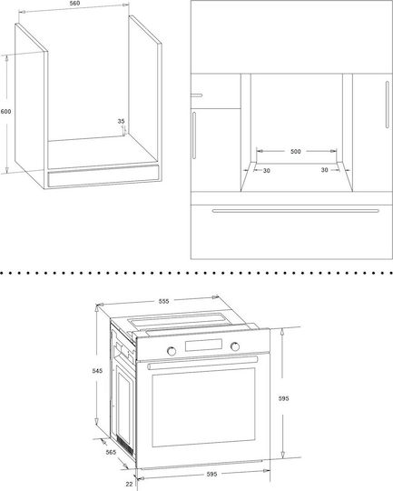 Thermogatz TGS 4422 GL Φούρνος άνω Πάγκου 60lt Π60εκ. Μαύρος