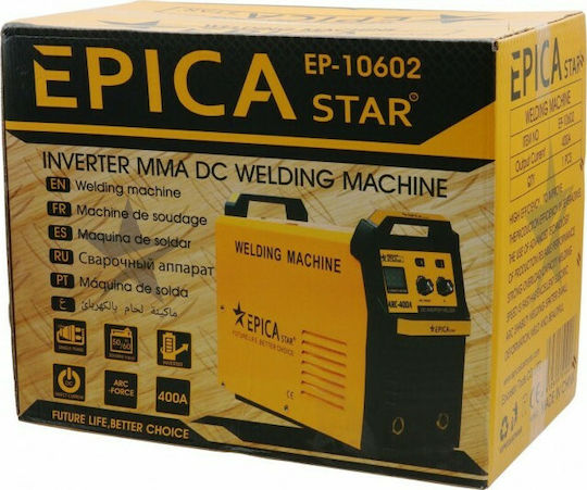 Epica Star Ηλεκτροκόλληση Inverter MMA με Μέγιστο Ρεύμα Συγκόλλησης 400A