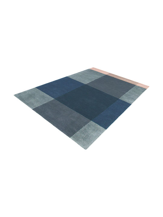 Ted Baker Plaid Handmade Rug Rectangular Grey