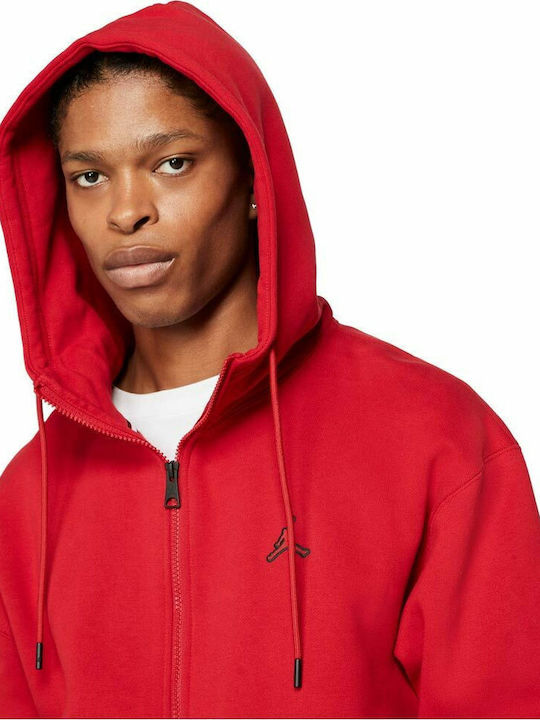 Essentials Cardigan With Hood Gym Red