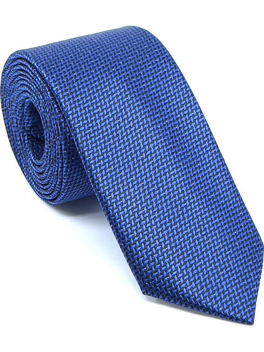 Legend Accessories Σετ Ανδρικης Γραβάτας Συνθετική με Σχέδια Royal Blue