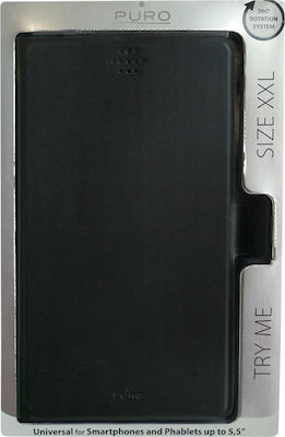 Puro Wallet XXL Book Case up to 5.5" Black