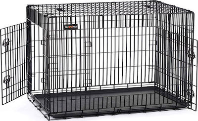 Feandrea Dog Wire Crate with 2 Doors Folding Metal Pet Crate with 2 Doors 91x58x64cm 91x58x64cm PPD36H