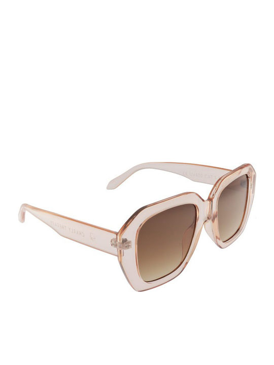 Charly Therapy Niza Sunglasses with Peach Plastic Frame and Brown Lens