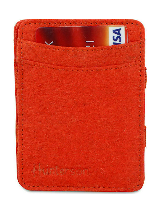 Hunterson Magic Ανδρικό Πορτοφόλι Καρτών Κόκκινο